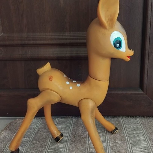 Vintage Bambi Disney figure 55cm used, articulated parts