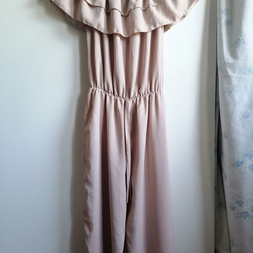 Jumpsuit size L beige like new, made in Italy