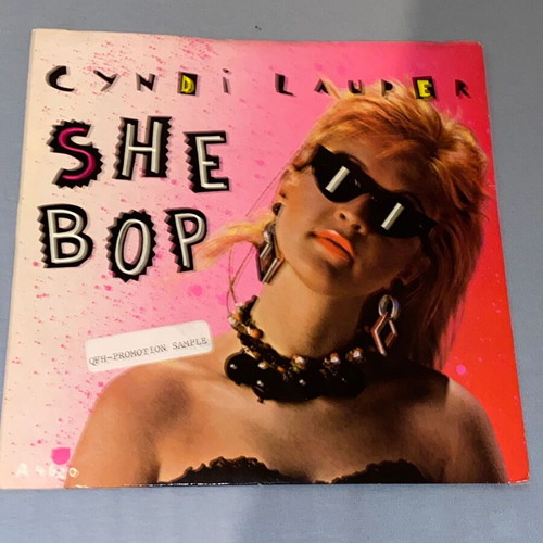 Cyndi Lauper She Bop promo 45 rpm vinyl, English, EX/NM condition