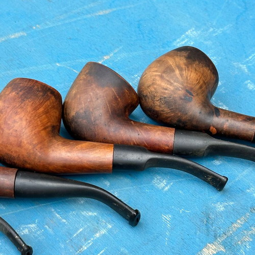 Briar Tobacco Pipes used, vintage lot of 7, various designs