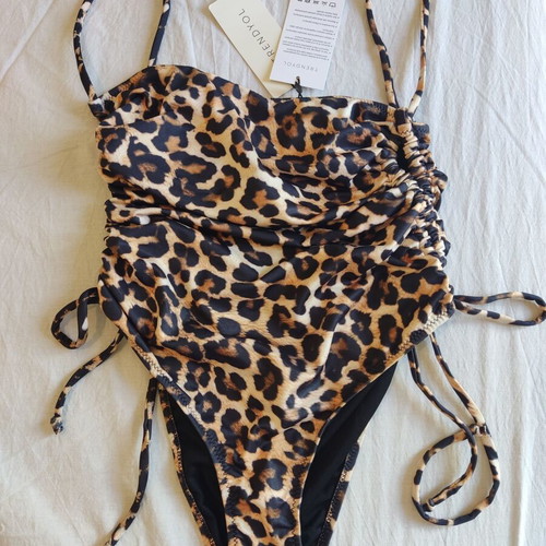 Trendyol Swimsuit Animal Print High Leg Like New, Size M 38 UK 10