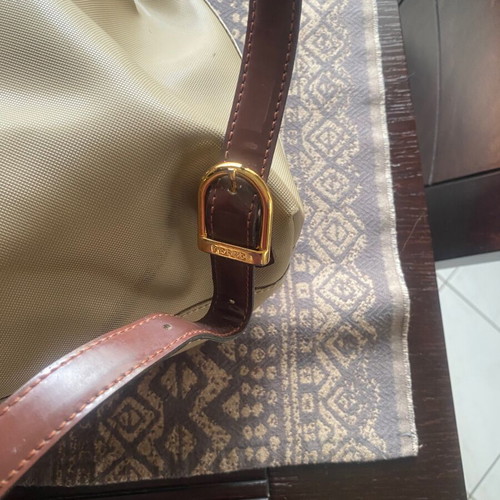 Gianfranco Ferre backpack used, beige and brown