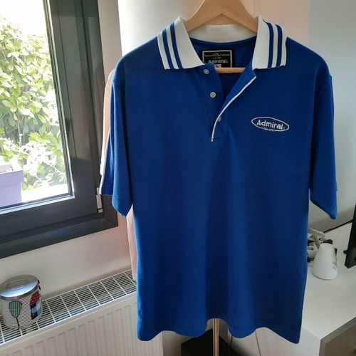 Admiral Men's Athletic Short-Sleeve Polo Shirt Used Blue
