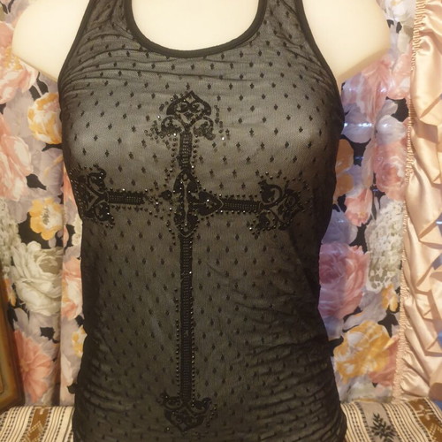 Top women's black size XS like new, elastic