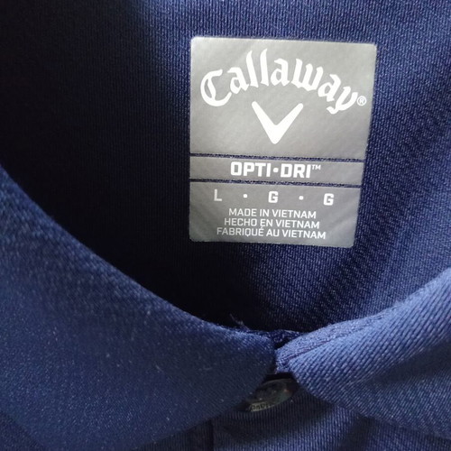 Callaway Opti-Dry Swing Tech Golf Polo L new, sponsor Julius Bär