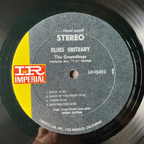 Groundhogs Blues Obituary vinyl record