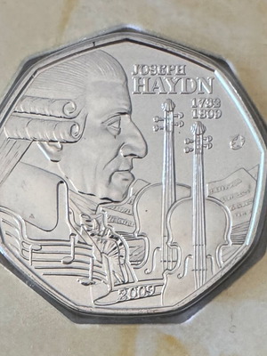 Austria 2009 5 Euro Joseph Haydn 200th Death Anniversary Silver BU Coincard