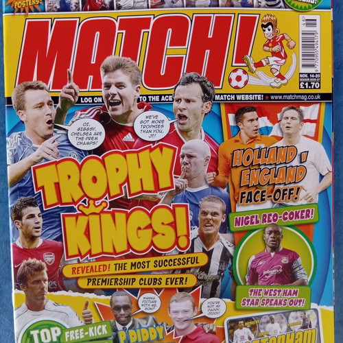 Match football magazine issue 14-20/11/2006 like new with Tottenham posters