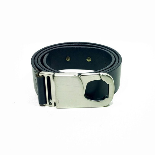 Aviator Leather Belt with Airplane Seatbelt Buckle, Handmade in Greece