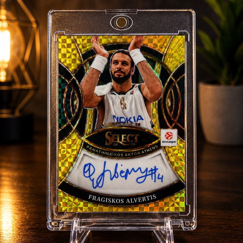 Fragiskos Alvertis Select Gold Prizm Panini EuroLeague Signed Card new