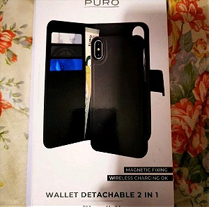 Σφραγισμένη Θήκη wallet Puro για iPhone XS MAX