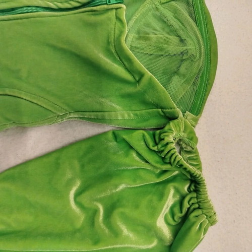 Bershka mini velvet dress green, like new, size XS