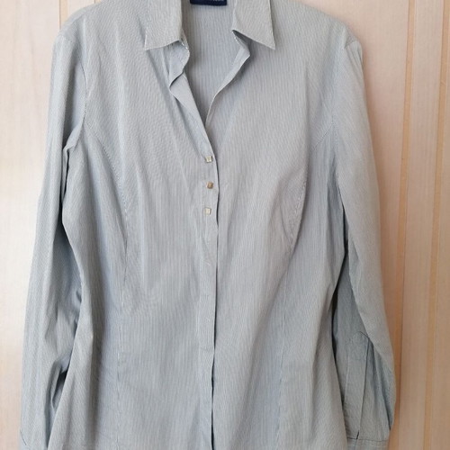 Trussardi shirt size L like new, white and blue