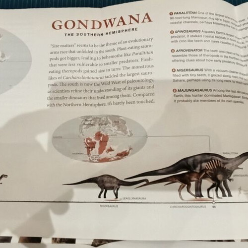 National Geographic Planet of the Dinosaurs double-sided map