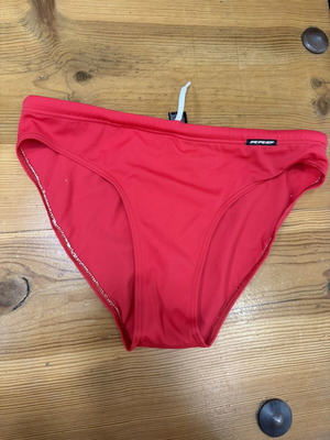 RRD men's swim briefs red size S, new with broken elastic