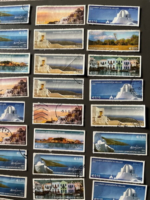 Greek Islands stamps used, 2004 series, pack of 30