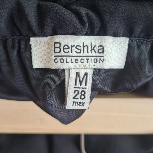 Bershka strapless maxi black dress
