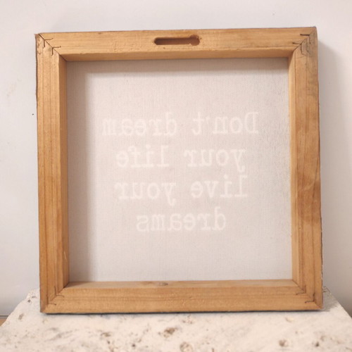 Don't Dream Your Life Canvas 20x20cm minimal vintage wall art like new