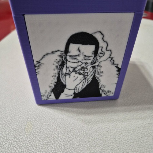 One Piece Card Game Deck Box like new, Sir Crocodile 3D printed