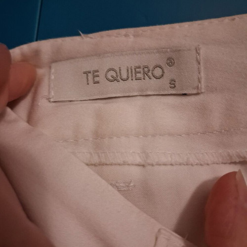Te quiero women's pants like new, size S 36 8, white