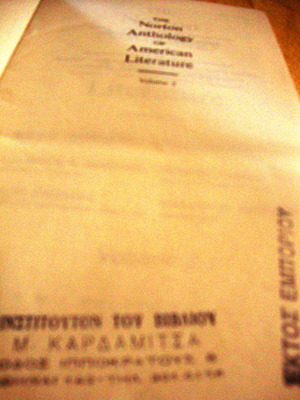 The Norton Anthology of American Literature used