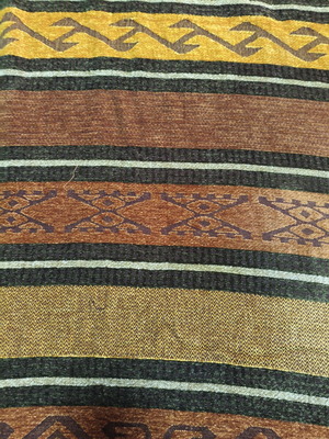 Vintage Boho Throw Blanket for Sofa or Bed 220x220 cm like new, earth tones