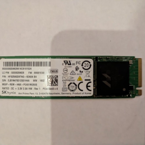 SK Hynix PC401 256GB NVMe M.2 SSD like new