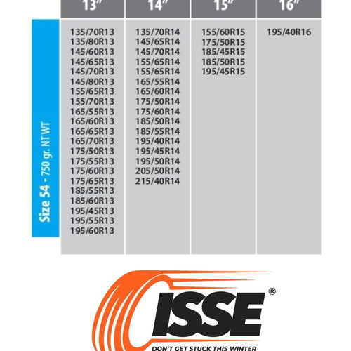 Isse C-500 Anti-Slip Snow Covers New from Spain
