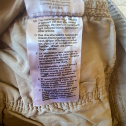Esprit Beige Utility Cotton Cargo Shorts Size M Like New