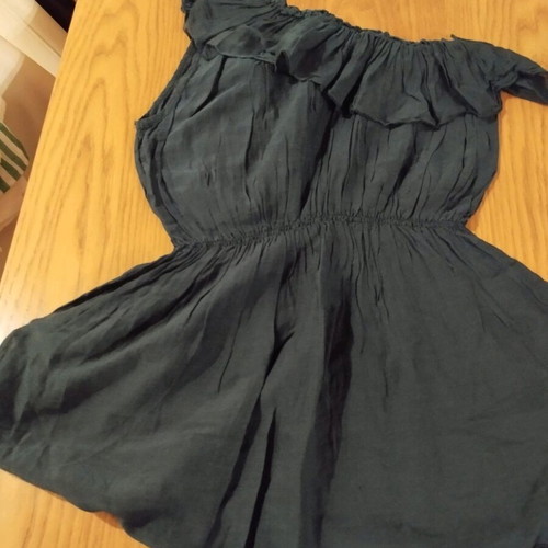 BSB black one-shoulder blouse with ruffles used, size M