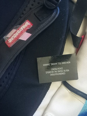 Sprayground δερμάτινη τσάντα πλάτης καινούργια, μαύρο και άσπρο, γνήσια από Νέα Υόρκη