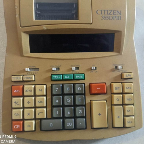 Citizen 355DP III paper calculator used in very good condition