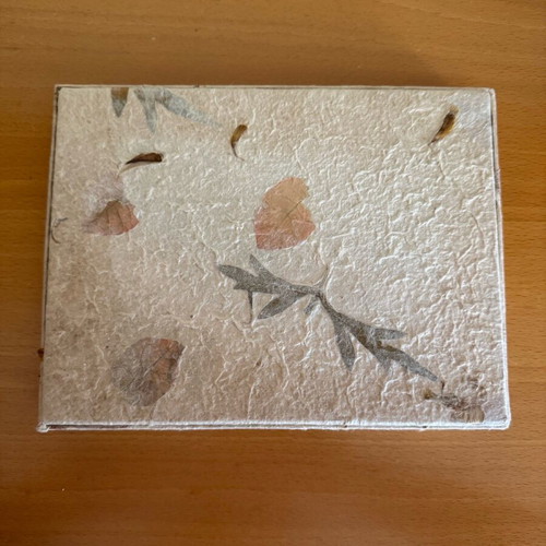 Letter writing set with dried flowers, new, 9 envelopes and sheets