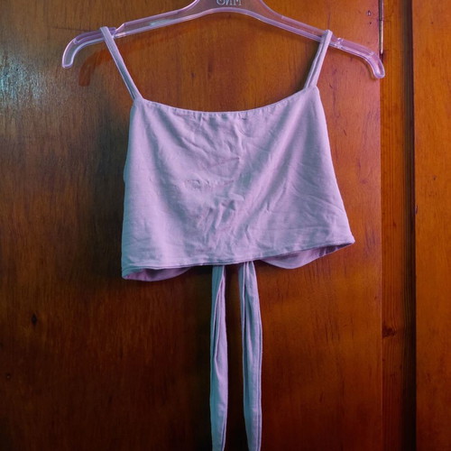 Crop top beige with unique back, like new