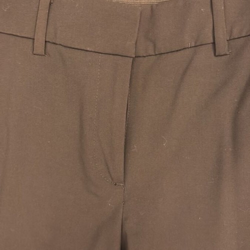 Women's fabric pants H&M used, brown/khaki, regular fit, size S