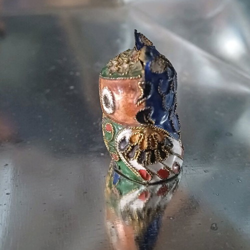 Vintage cloisonné owl collectible, like new, handmade