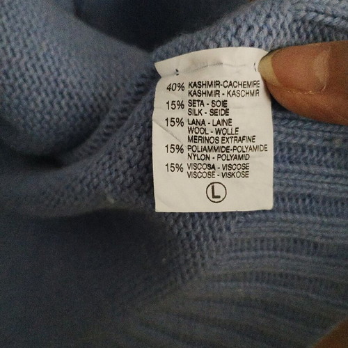 Knitted unisex cardigan like new, blue, size L