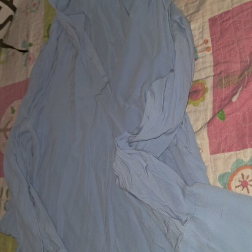 Airy blouse used, turquoise, sizes L-XL