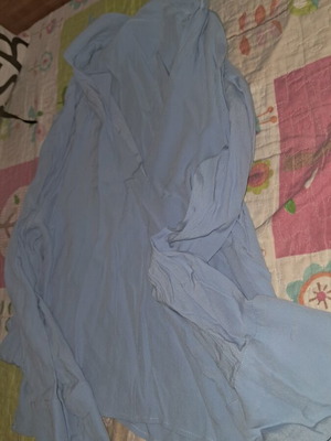 Airy blouse used, turquoise, sizes L-XL