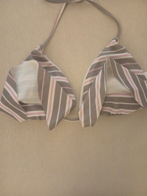 ASOS Swim Triangle Bikini Top striped size EU 40 UK 12 like new