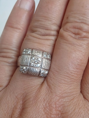 Silver 950 ring, 17 mm