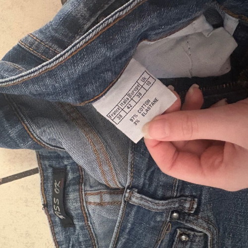 Miss OK jeans size 38 medium blue denim like new