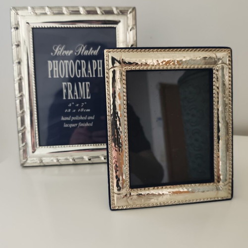 Set of 2 photo frames silver plated and 925 silver like new