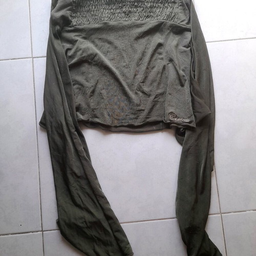 Y2K original strapless top in khaki like new