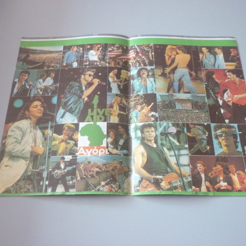 Bon Jovi Live Aid double collectible poster used