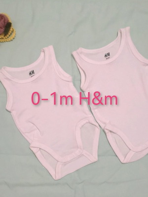 Βρεφικά ρούχα μεταχειρισμένα, 2 φορμάκια αμάνικα H&m και μπλουζάκι δώρο
