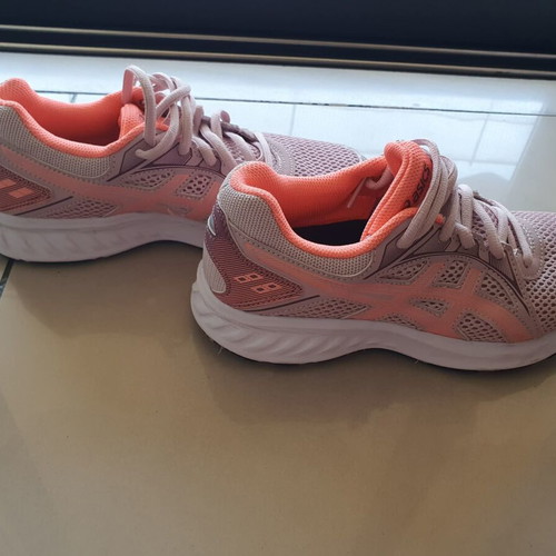 Asics women's athletic shoes like new, size 38, white and pink