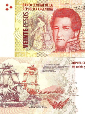 Argentina 20 Pesos 2018 banknote new
