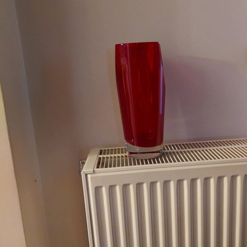Espiel hand made vase red like new