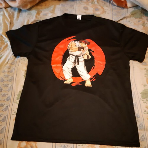 T-shirt Ryu Street Fighter size XL breathable fabric new